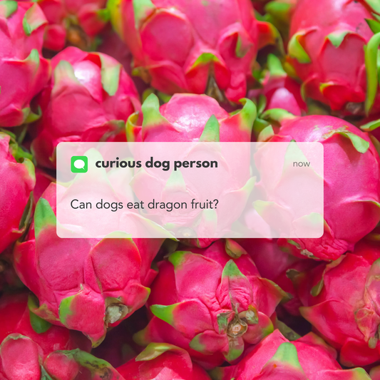 Close-up of fresh dragon fruit with a text overlay