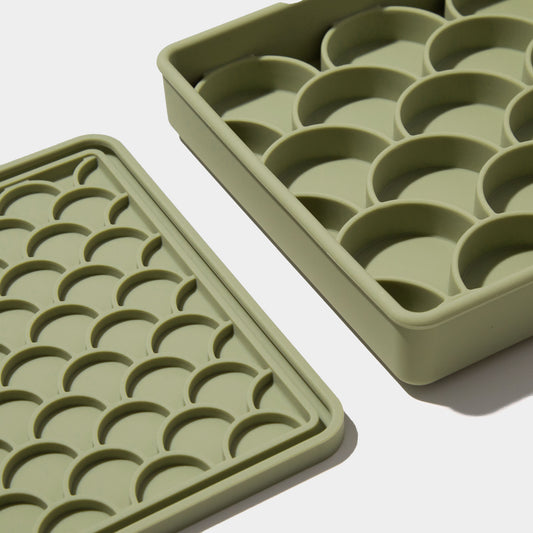 3-in-1 fish scale slow feeder bowl - olive