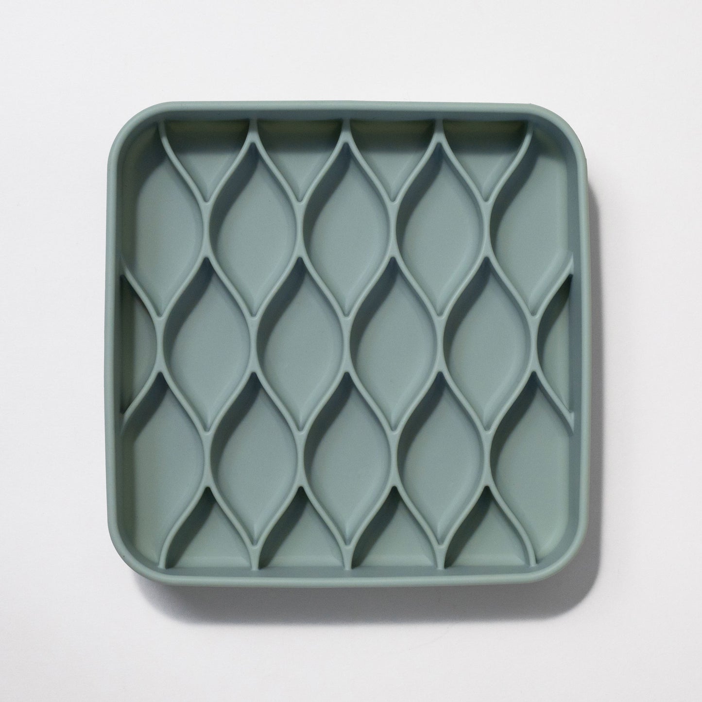 dogged - argyle slow feeder bowl - seafoam