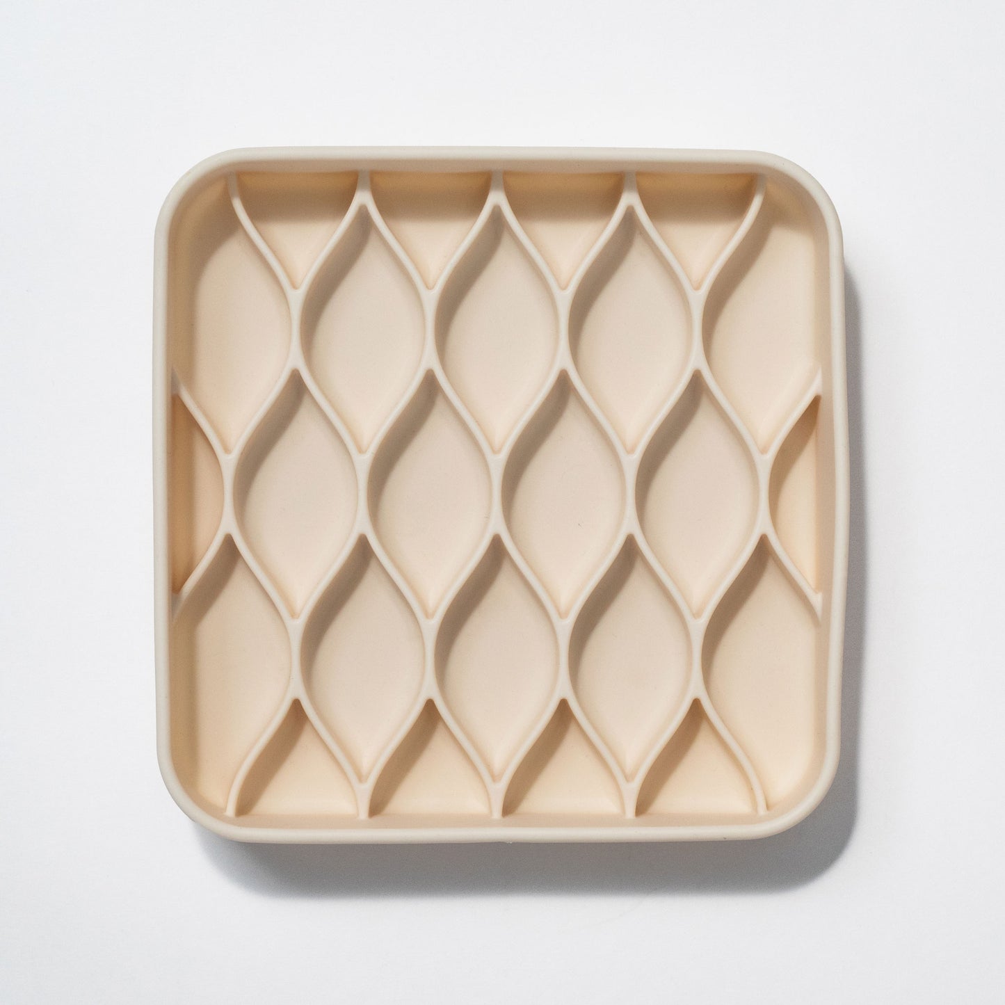 dogged - argyle slow feeder bowl - buttercream