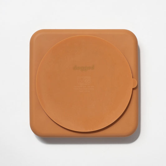 chevron slow feeder bowl - nutmeg