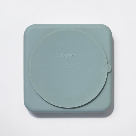 argyle slow feeder bowl - seafoam