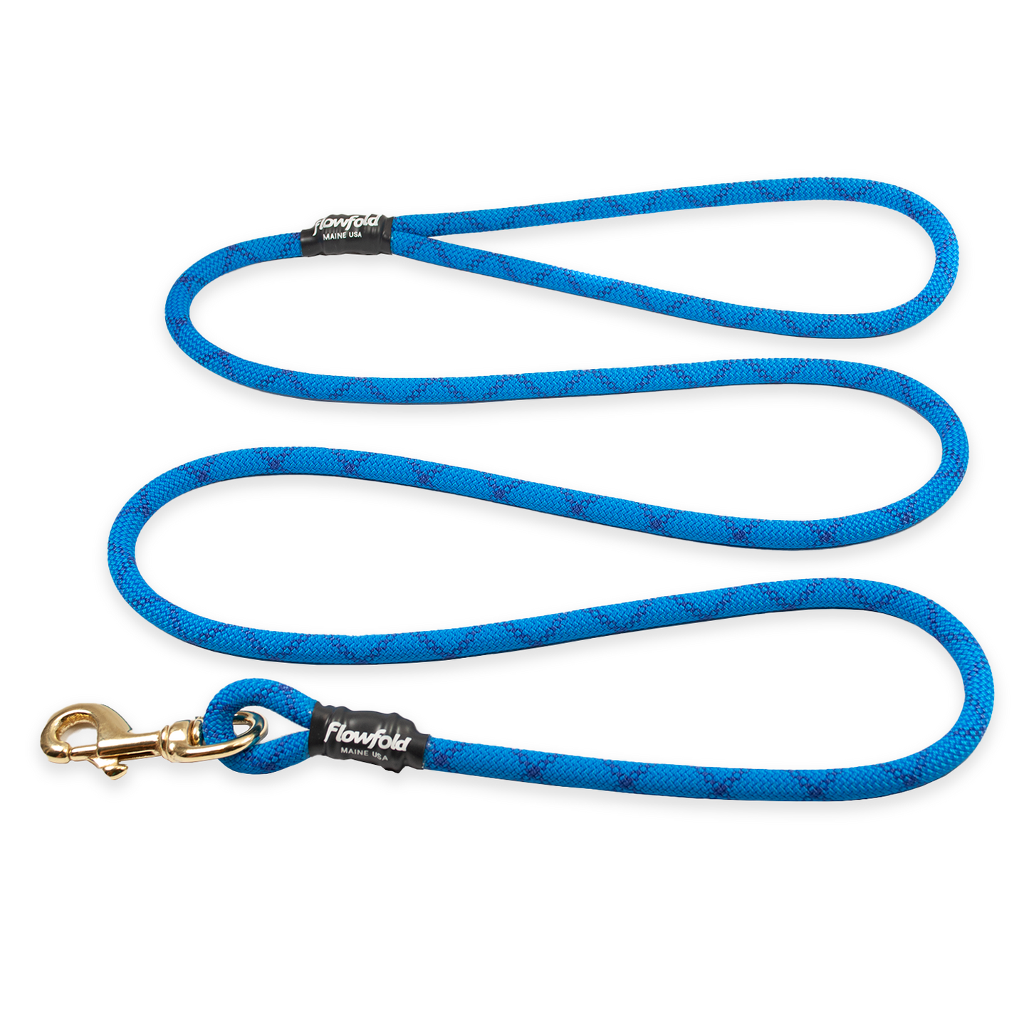 Flowfold - Recycled Climbing Rope 6ft Dog Leash - Blue