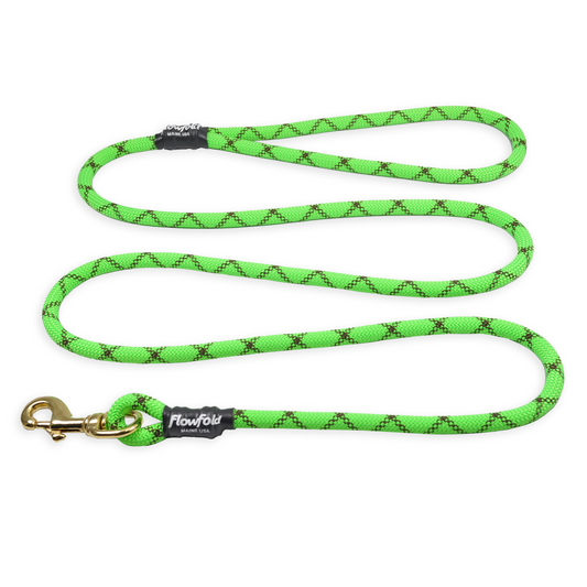 Flowfold - Recycled Climbing Rope 6ft Dog Leash - Green