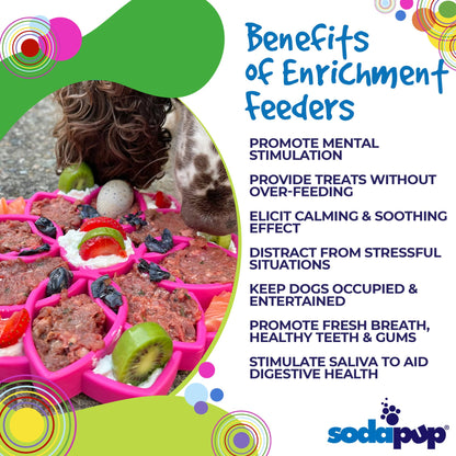 SodaPup - Mandala Enrichment Dog Slow Feeder Tray - Pink