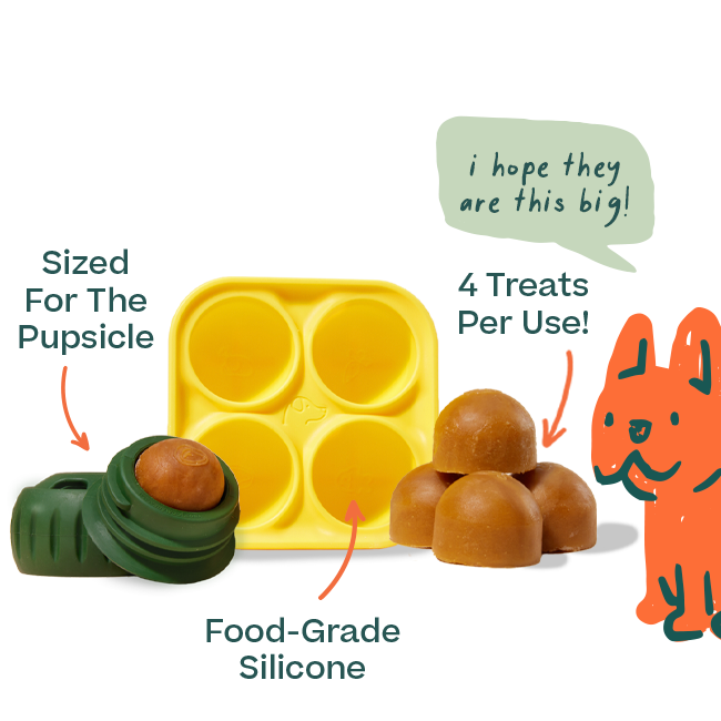 Woof - The Power Chewer Pupsicle Enrichment Dog Toy + Treat Mold